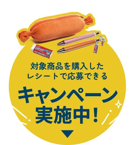 対象商品を購入したレシートで応募できるキャンペーン実施中！