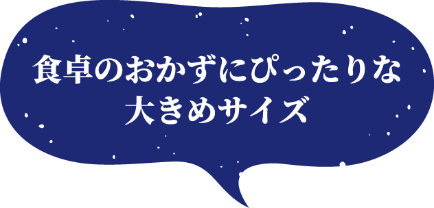 食卓のおかずにぴったりな大きめサイズ