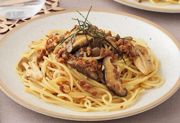 とりそぼろの和風パスタ