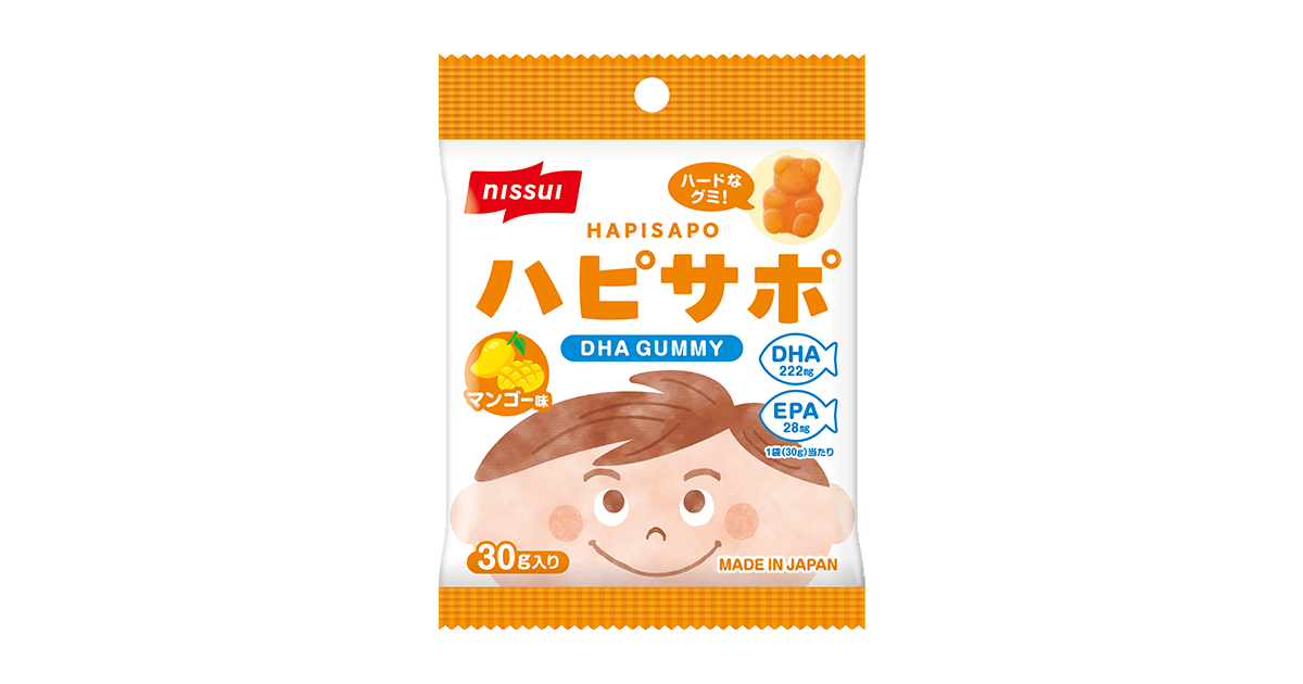 ハピサポ DHAグミ マンゴー味 | 商品情報 | ニッスイ