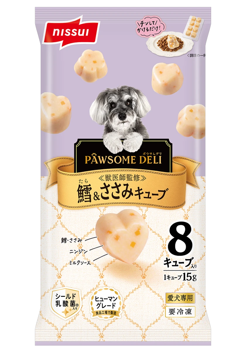 PAWSOME DELI 鱈＆ささみキューブ のパッケージ写真