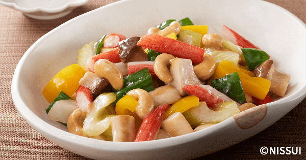 かに風味のカシューナッツ炒め | レシピ | ニッスイ