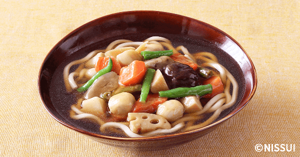 和風野菜ミックスのあんかけうどん レシピ ニッスイ 和風野菜ミックスのあんかけうどん レシピ ニッスイ