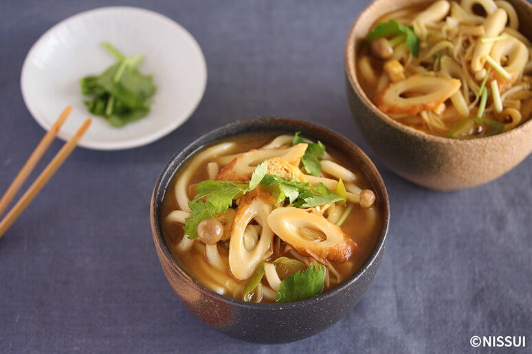 活ちくわときのこのカレーうどん レシピ ニッスイ