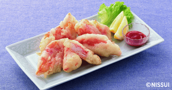 海からサラダフレークのさっくり揚げ スパイシーチリソース添え