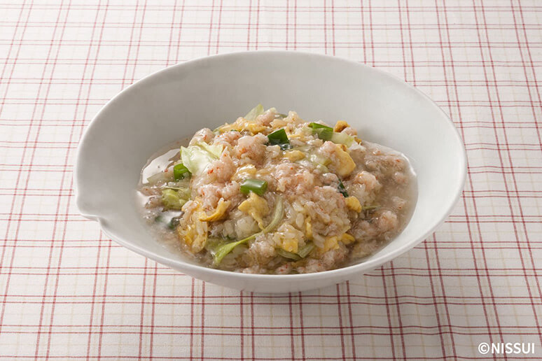 【写真】かにのあんかけチャーハン