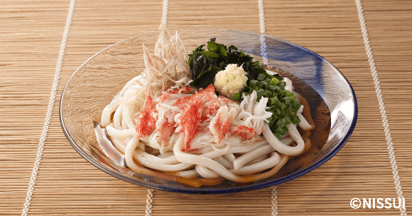 海からサラダフレークの冷やしうどん レシピ ニッスイ 海からサラダフレークの冷やしうどん レシピ ニッスイ