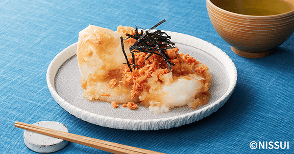焼さけあらほぐしのからみもち | レシピ | ニッスイ