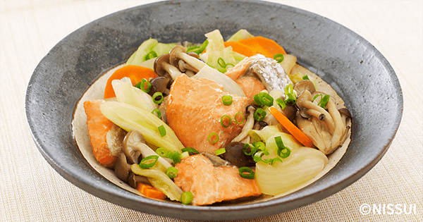 鮭と野菜のさっぱり蒸し レシピ ニッスイ