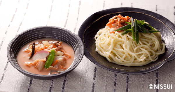 ちゃんぽんのキムチつけ麺 レシピ ニッスイ ちゃんぽんのキムチつけ麺 レシピ ニッスイ