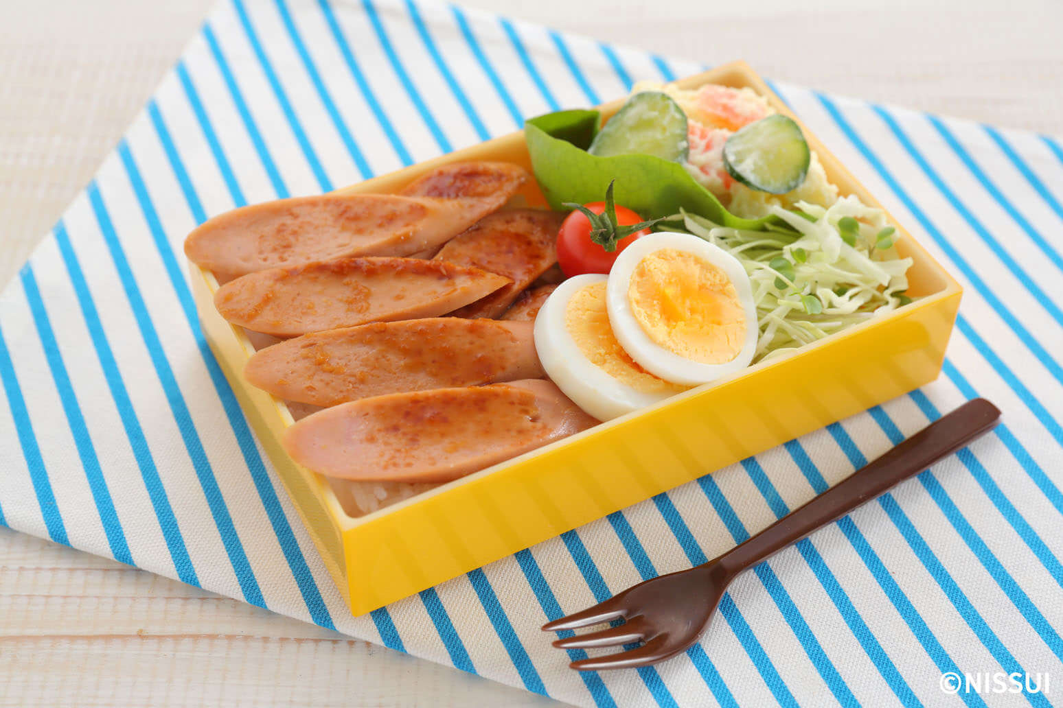 おさかなのソーセージのしょうが焼き弁当 レシピ ニッスイ