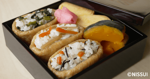 3種の彩りいなり寿司弁当 レシピ ニッスイ