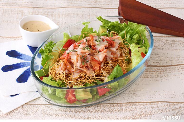 パリっとおいしいメキシカンかにかま麺サラダ レシピ ニッスイ
