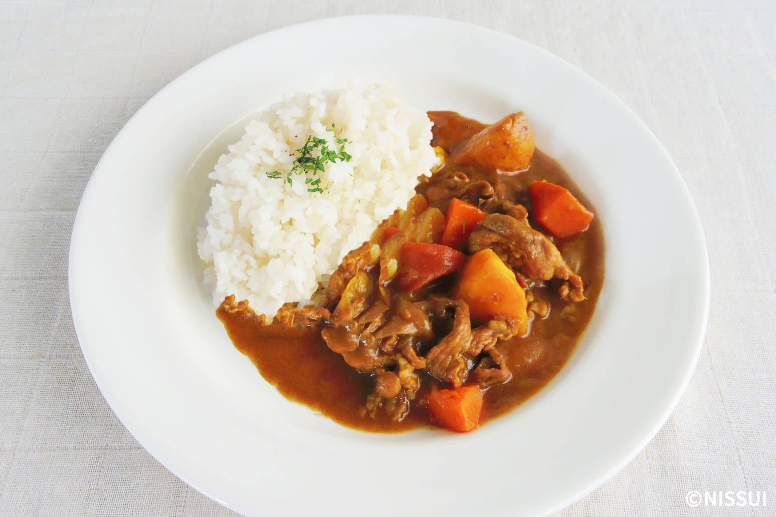 美味減塩を使ったカレーライス レシピ ニッスイ