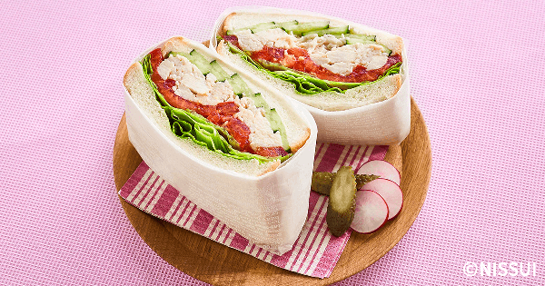 ポットベリーチキンサラダサンドイッチのレシピ