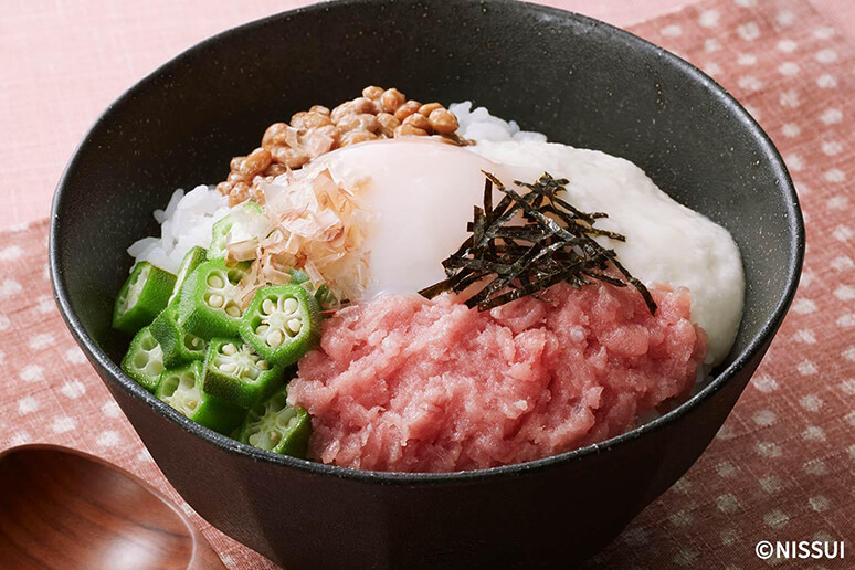 まぐろのばくだん丼 レシピ ニッスイ