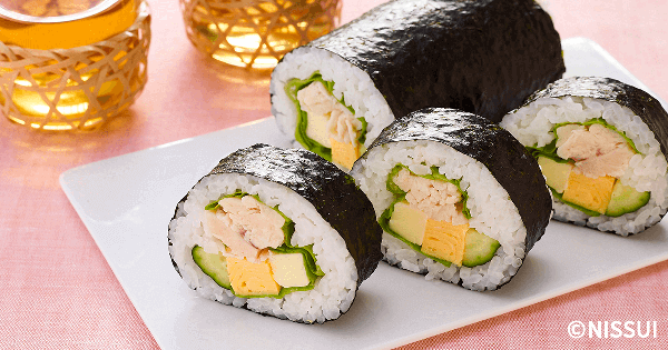 サラダチキンのサラダ太巻き | レシピ | ニッスイ