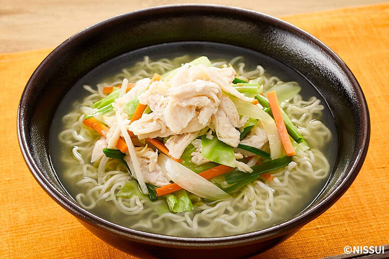 サラダチキン塩ラーメン レシピ ニッスイ