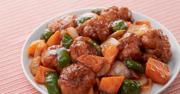 若鶏の竜田揚げの甘酢あんの酢鶏 | レシピ | ニッスイ