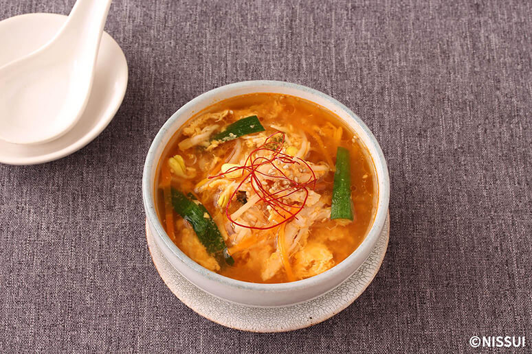 サラダチキンの韓国風ピリ辛スープ レシピ ニッスイ