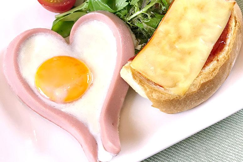 おさかなのソーセージ ハートの目玉焼き | レシピ | ニッスイ