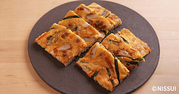 太ちくわと豆腐のヘルシーチヂミ | レシピ | ニッスイ