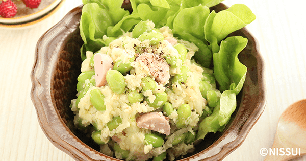 わさび風味のえだ豆のポテサラ | レシピ | ニッスイ