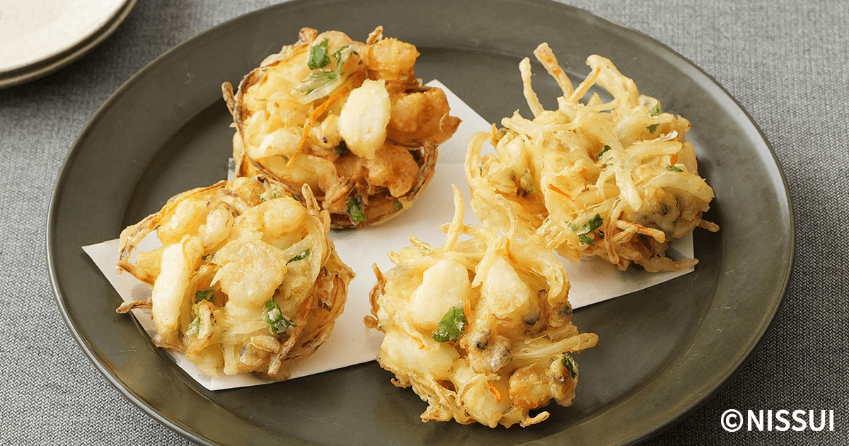 シーフードミックスのかき揚げ | レシピ | ニッスイ