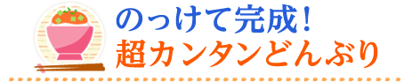 のっけて完成！超カンタンどんぶり