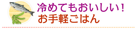 冷めてもおいしい！お手軽ごはん