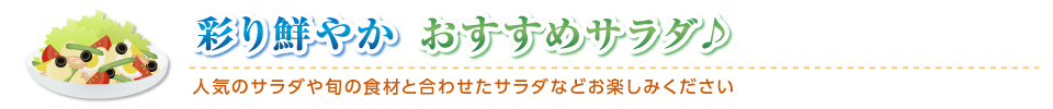 彩り鮮やか おすすめサラダ♪