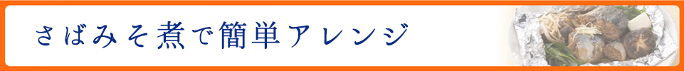 さばみそ煮で簡単アレンジ スルッとフタ SABA缶で簡単に作れます！