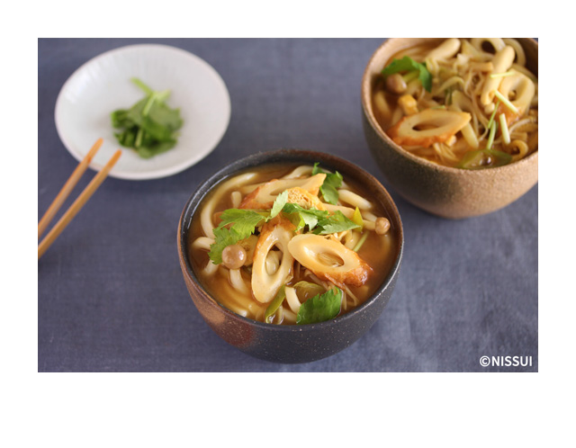 活ちくわときのこのカレーうどん