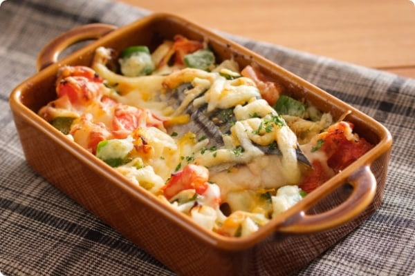 さばと野菜のチーズグリル