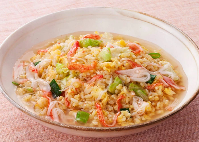 海からサラダフレークのあんかけチャーハン