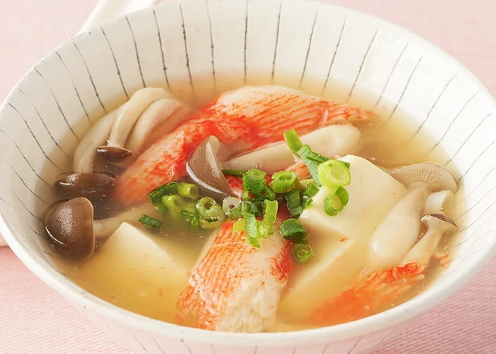 海からサラダフレークのあんかけ豆腐