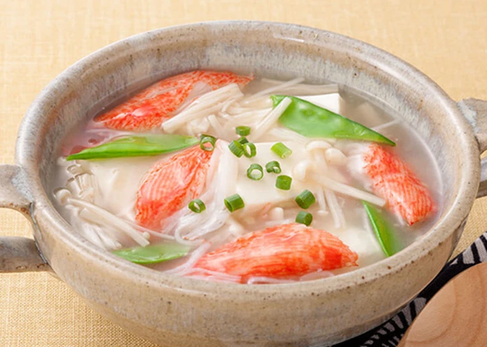 海からサラダフレークと豆腐のとろとろスープ