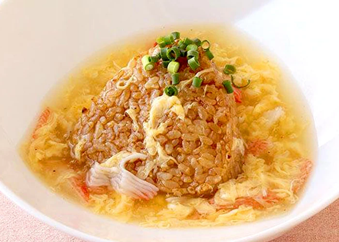 中華かにかまあんかけの焼きおにぎり