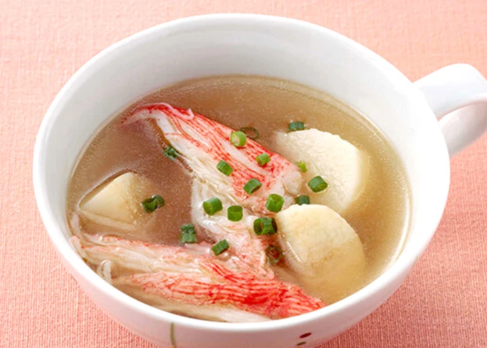 海からサラダフレークと長いもの中華スープ