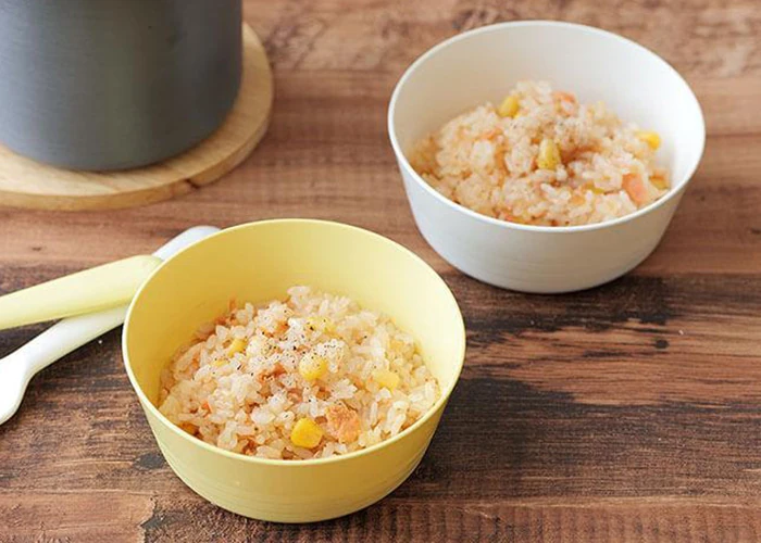 さけほぐしのコーンバターピラフ