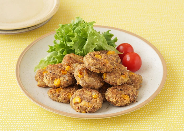 さばと豆腐とコーンのナゲット